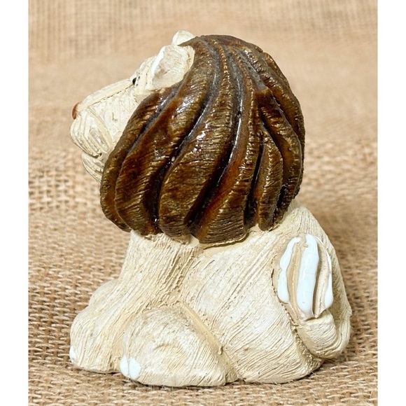 Vintage Artesania Rinconada Hand Carved Clay Lion Figurine Signed A Torreon - Picture 3 of 8